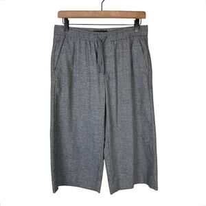 Banana Republic Y2K Dark Heather Gray Culotte Wide Leg Capri Business Pants